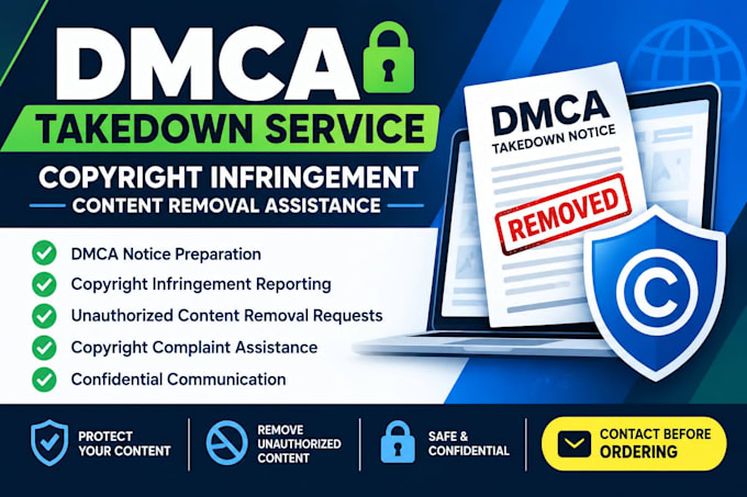 provide dmca takedown and copyright infringement reporting services