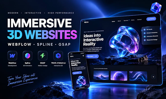 build a 3d webflow website with spline animation and gsap interactions