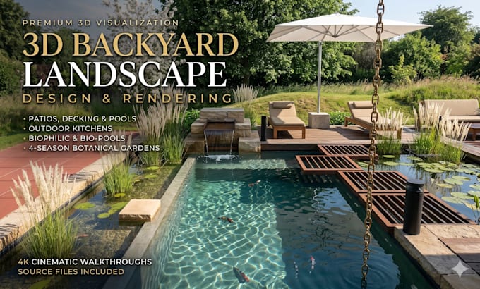 design 3d backyard landscape