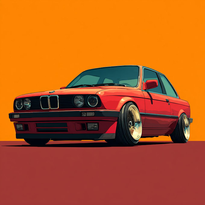create a minimalist car portrait for your vehicle