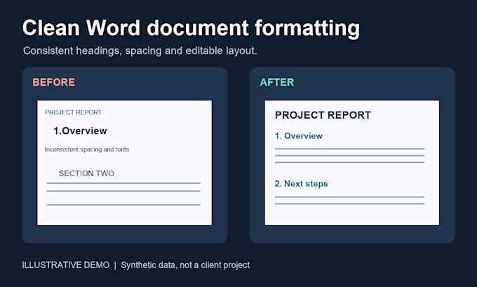 format word documents with clean headings and layout