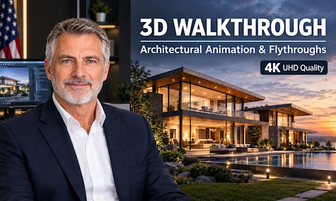 create 3d walkthrough architectural animation interior flythrough