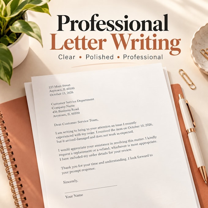 write professional complaint letters, refund requests, etc