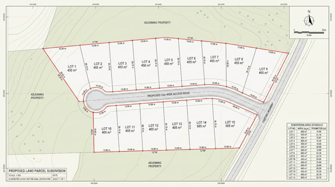 expertly do subdivision layout, land development, plot division and parcel map