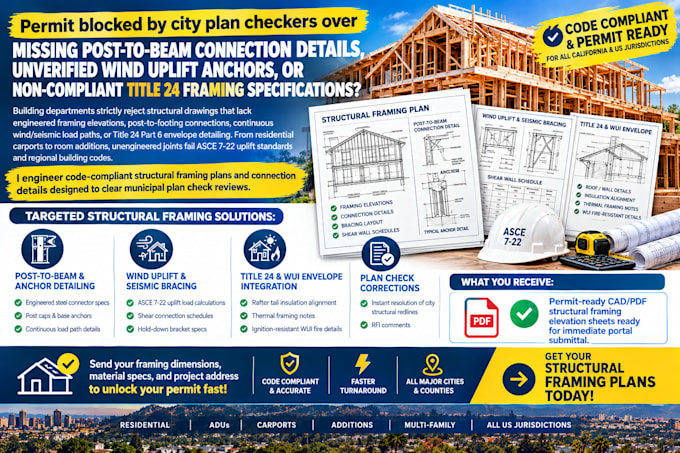 design california structural framing plan and title 24 detail
