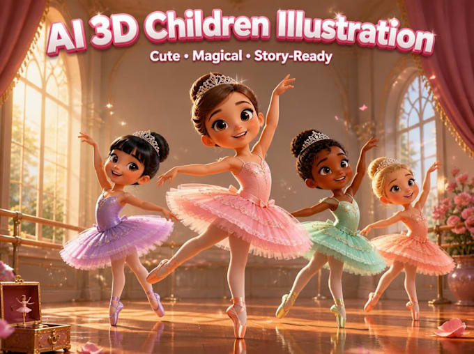 illustrate children story book illustration ai 3d children book illustration