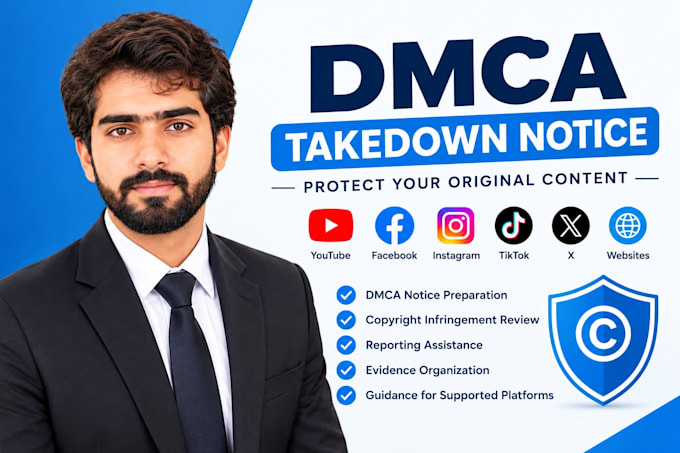 prepare dmca takedown notices for copyright infringement
