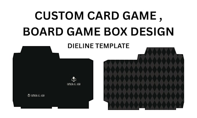 make custom card game box board game dieline template for custom packaging boxes