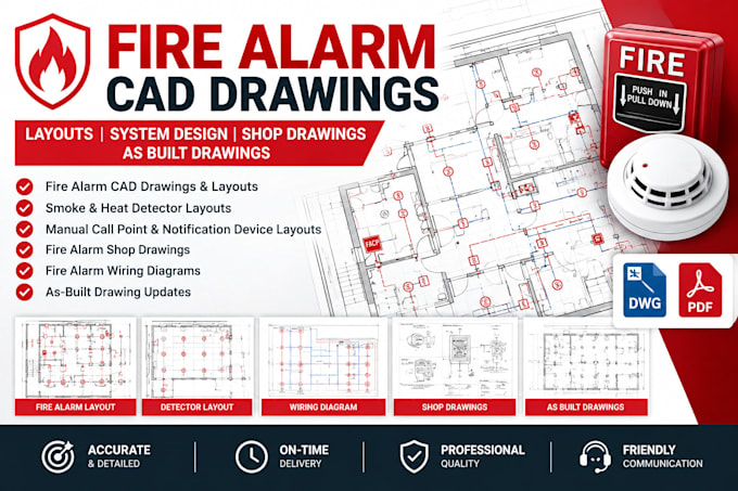 fire protection drawings autocad fire alarm