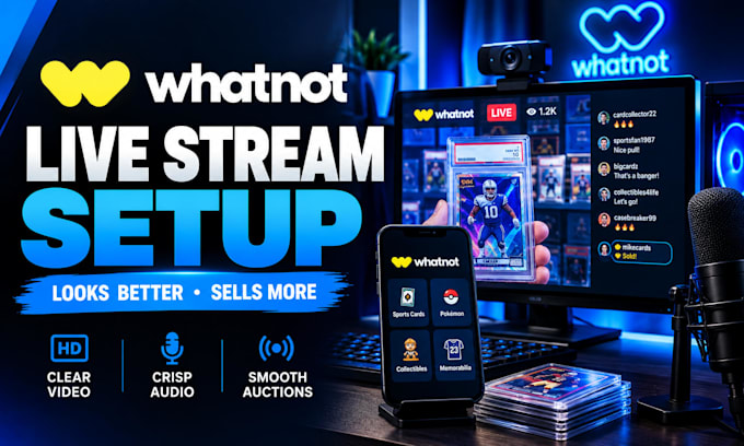build a professional whatnot vertical stream setup with obs