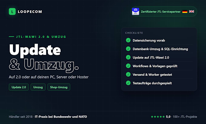update your jtl wawi to version 2 or move it to a new server
