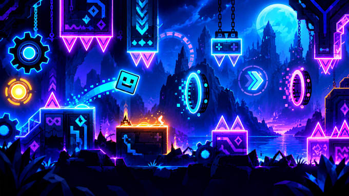 decorate your geometry dash level, layout and create custom gb deco
