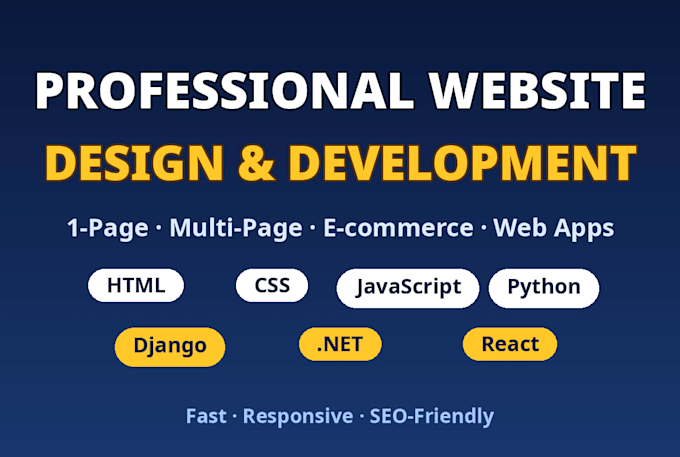 design and develop responsive website, free domain for 2 years