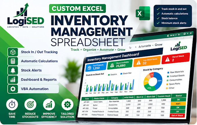 create a custom excel inventory management spreadsheet