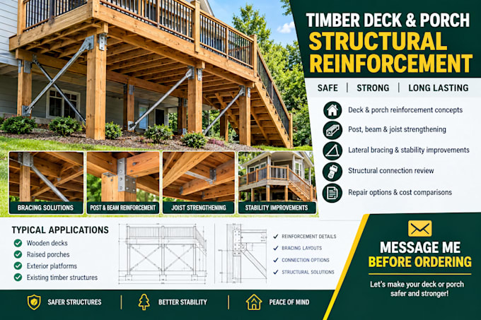 design structural reinforcement solutions for timber decks and porches