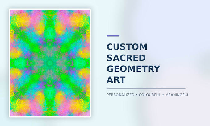 create personalized sacred geometry digital artwork for you