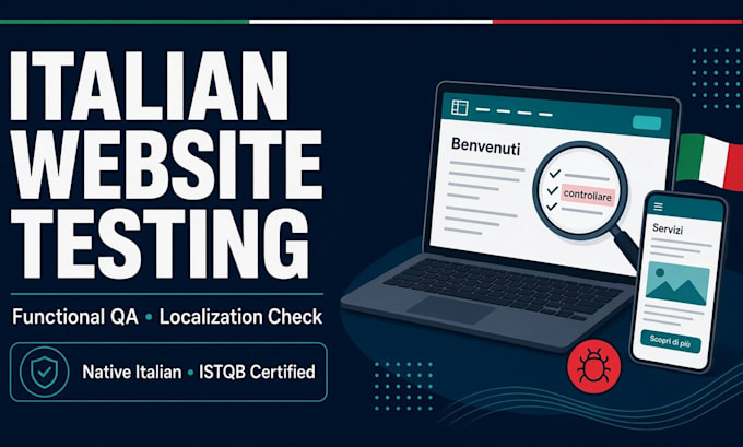 test your website or app in italian as a native QA tester