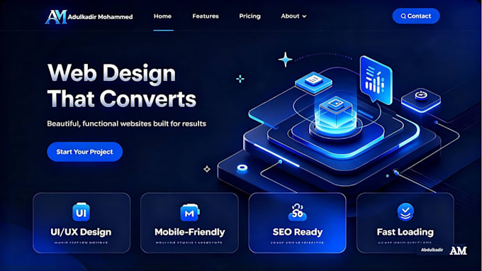 professional website homepage design
