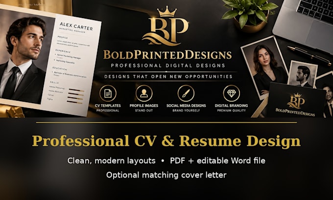 design a professional and modern CV or resume