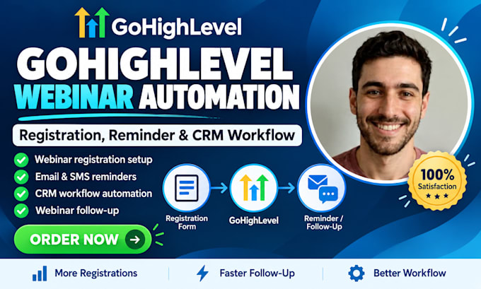 setup gohighlevel webinar crm ghl reminder registration highlevel workflow