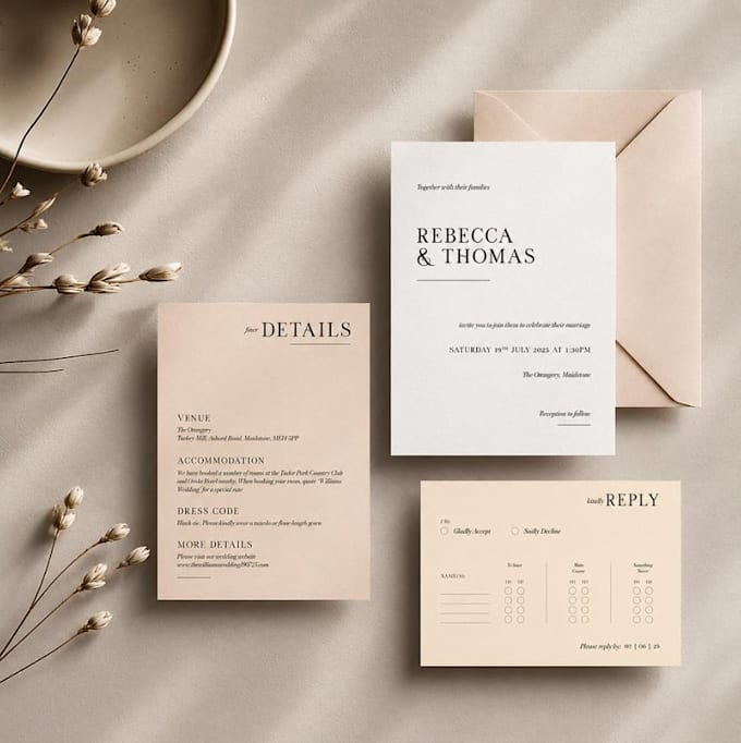 design complete wedding invitation