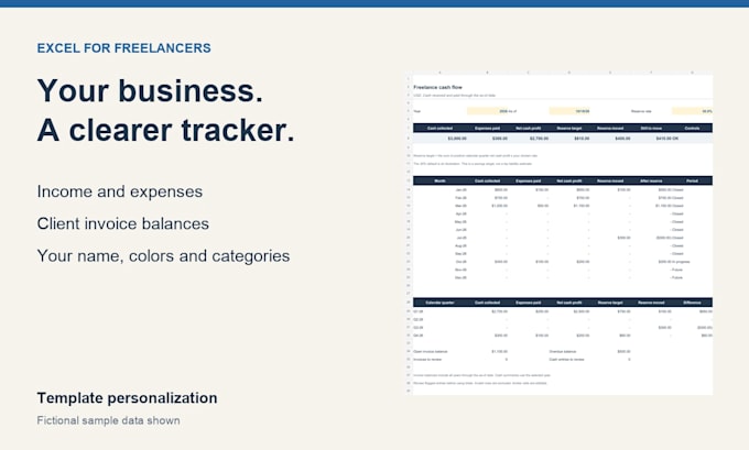 customize an excel income expense and invoice tracker