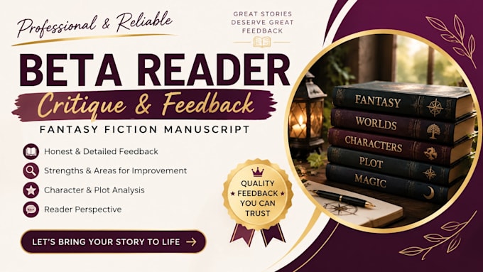 beta read critique fantasy fiction manuscript feedback
