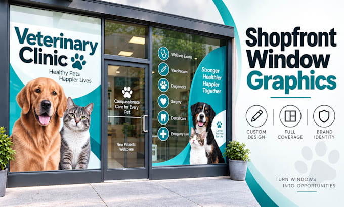 do storefront or shopfront window graphics, vinyl decals