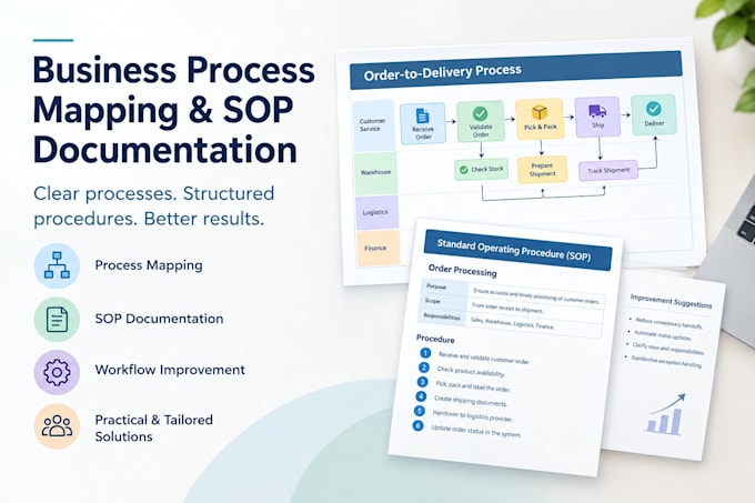 create business process maps and standard operating procedures