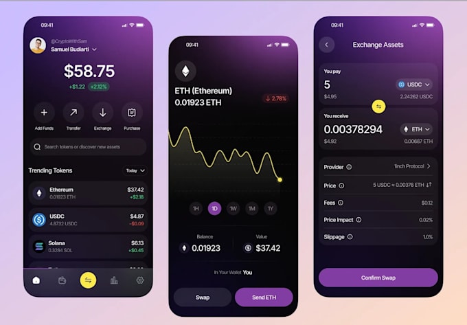 develop crypto wallet app, cash app, bitcoin payment, fintech app