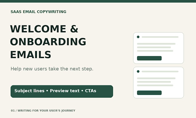 write saas welcome and onboarding email sequences