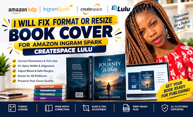 fix, resize covers for KDP, ingramspark, createspace lulu