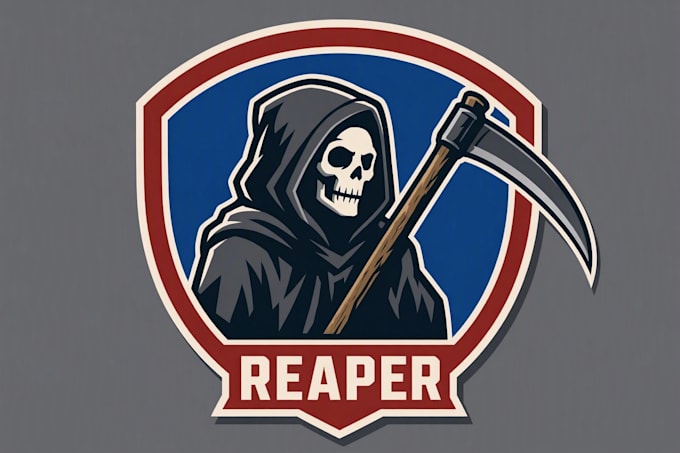 make amazing grim reaper logo within two days