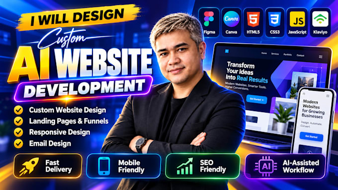 design and develop a premium modern website with animations