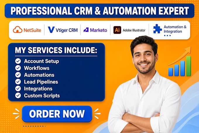 do netsuite vtiger CRM marketo automation adobe illustrator engaging integration