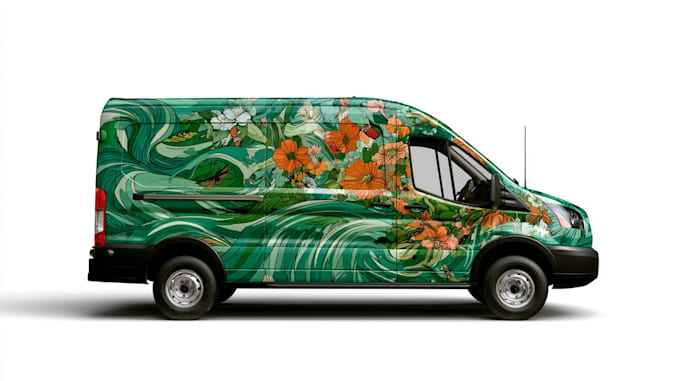 create a premium luxury car wrap and vehicle graphic concept