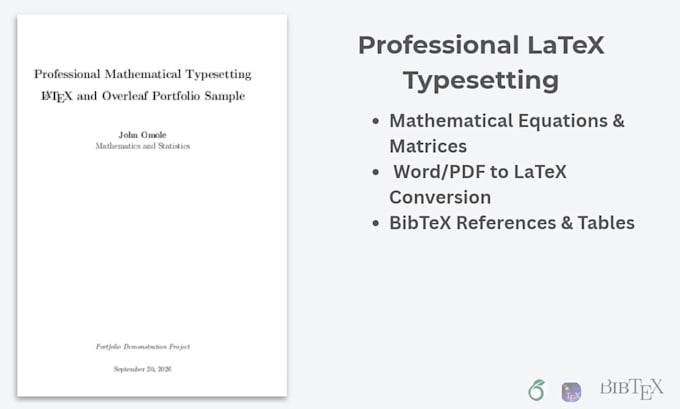 format your academic document in latex and typeset mathematical equations