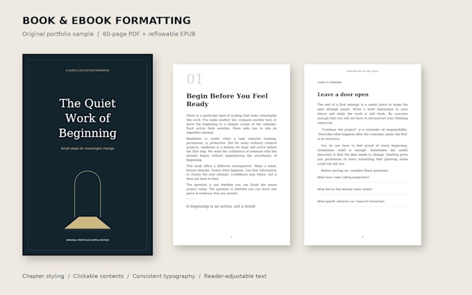 do manual book formatting for ebook, paperback, KDP