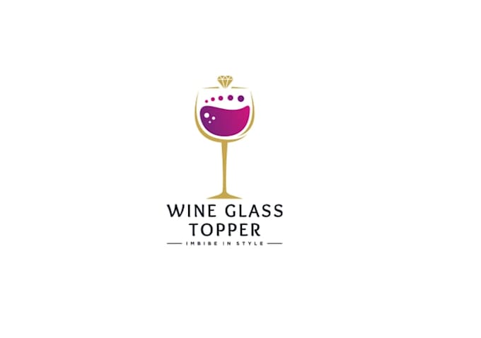 design fabulous wine glass topper logo