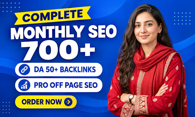 provide monthly SEO package with contextual backlinks