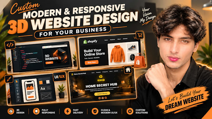 create modern 3d websites with animations
