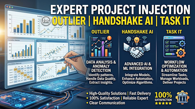 do project injection for outlier, handshake ai and task it