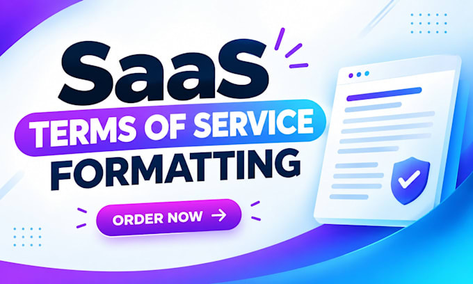 format your saas terms of service document