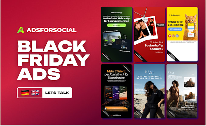 create black friday ad creatives for facebook and instagram