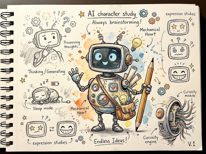 draw unique digital charcoal sketch and illustration