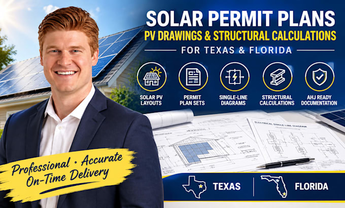 create residential solar permit plans and pv drawings