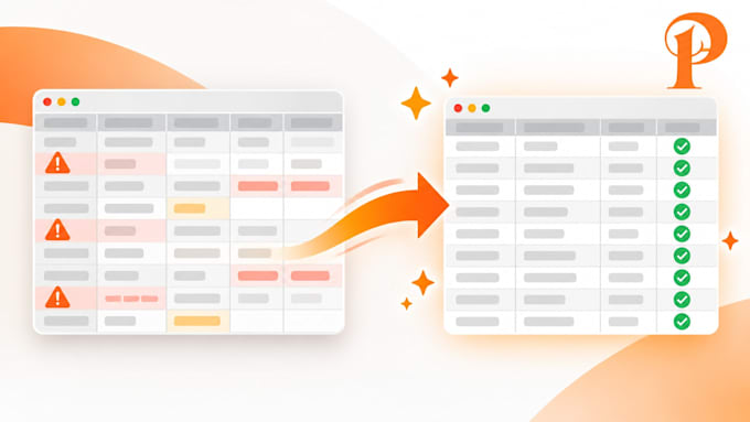 clean and organize your excel or CSV data