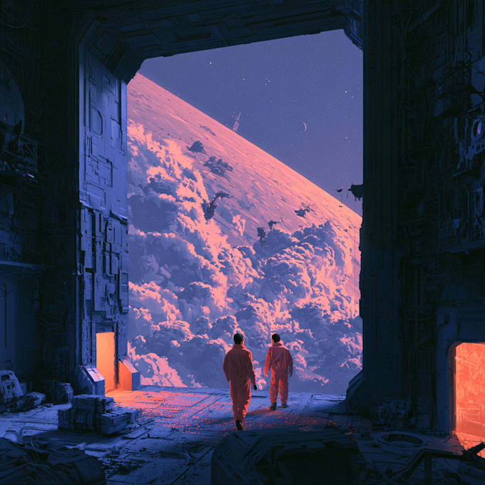 draw concept art for science fiction