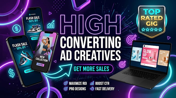 design high converting facebook ads and instagram ad creatives