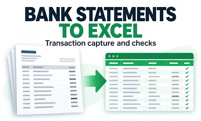 convert bank statements to excel with transaction checks